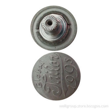 Jean button, made of brass